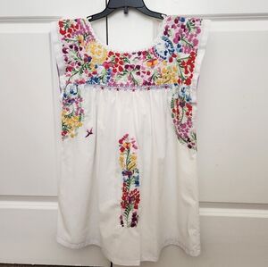 Mi Golondrina Multicolor Embroidered Blouse